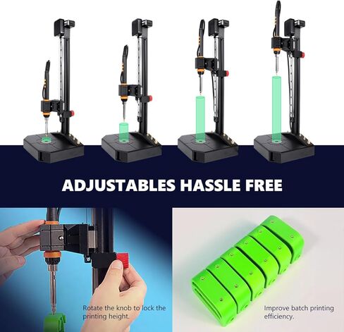 آلة ضغط أداة إدخال مجموعة الحرارة العمودية مع مكواة لحام 90 وات، أطراف ضبط الحرارة M2-M8، 30 قطعة صواميل نحاسية مترابطة للجزء المطبوع ثلاثي الأبعاد (Nutopress Pro) in Kuwait