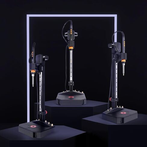 آلة ضغط أداة إدخال مجموعة الحرارة العمودية مع مكواة لحام 90 وات، أطراف ضبط الحرارة M2-M8، 30 قطعة صواميل نحاسية مترابطة للجزء المطبوع ثلاثي الأبعاد (Nutopress Pro) in Kuwait