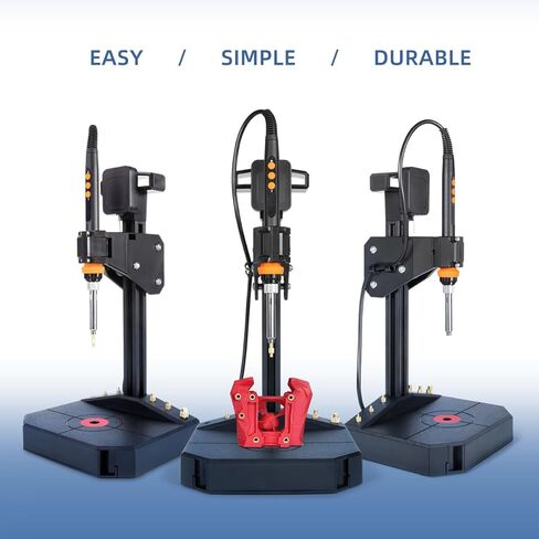 آلة ضغط أداة إدخال مجموعة الحرارة العمودية، مع مكواة لحام 90 وات، 30 قطعة من إدراجات النحاس الملولبة، أطراف ضبط الحرارة (M3/M4/M5/M6/M8)، للمكونات المطبوعة ثلاثية الأبعاد، 95% مجمعة مسبقًا in Kuwait
