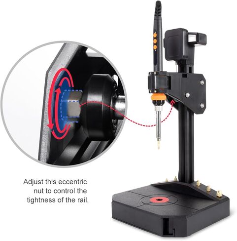 آلة ضغط أداة إدخال مجموعة الحرارة العمودية، مع مكواة لحام 90 وات، 30 قطعة من إدراجات النحاس الملولبة، أطراف ضبط الحرارة (M3/M4/M5/M6/M8)، للمكونات المطبوعة ثلاثية الأبعاد، 95% مجمعة مسبقًا in Kuwait