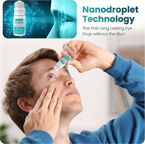 TearRestore OneDrop Preservative Free Eye Drops for Dry Eyes, Advanced Artificial Tears Formula, Safe for Contacts, Blur-Free Relief for Severe Dryness, Daily Lubricating Eyedrops for Soothing Comfort in Kuwait
