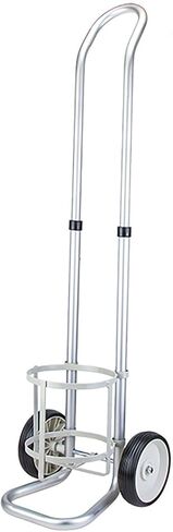 Oxygen Tank Holder Cart with 2 Wheels, Adjustable Height Aluminum Alloy Cylinder Rack for Home & Laboratory, Rolling Dolly for 9.25" Diameter Gas Tanks（Diameter 12.5cm(4 7/8")） in Saudi Arabia