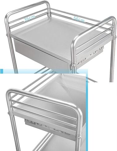 Stainless Steel Trolley Cart Dental Lab Cart Portable Serving Trolley On Wheels - Lab Equipment, for Facilities in Saudi Arabia