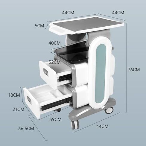 Professional Multi-Functional Trolley Cart - Mobile Storage Cart with Wheels and Drawers, Suitable for Beauty Salons, Homes, Bedrooms, Laboratories, S, and Dent in Saudi Arabia