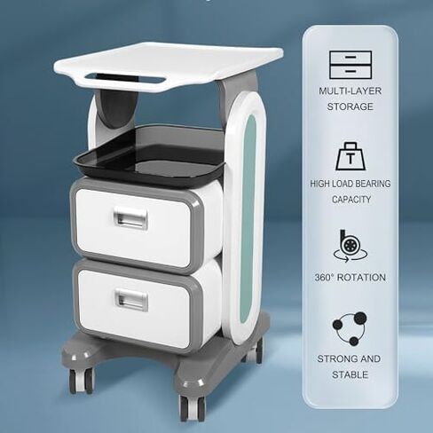 Professional Multi-Functional Trolley Cart - Mobile Storage Cart with Wheels and Drawers, Suitable for Beauty Salons, Homes, Bedrooms, Laboratories, S, and Dent in Saudi Arabia