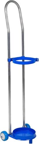 Portable Stainless Steel Gas Cylinder Rack for Nursing Homes, Clinics & School Labs - Mobile Cart with 2 Silent Wheels, 37.4" Height Gas Tank Holder（with 2 Casters-43.3 in） in Saudi Arabia