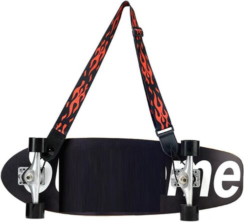 Universal Street Skateboard Cruiser Board Popsicle Board Surfskate Shoulder Carrier Straps Accessories Kit Bags Strap Backpack Tool for Adults Men Women Yellow Red Black (Lightning yellow) in Saudi Arabia