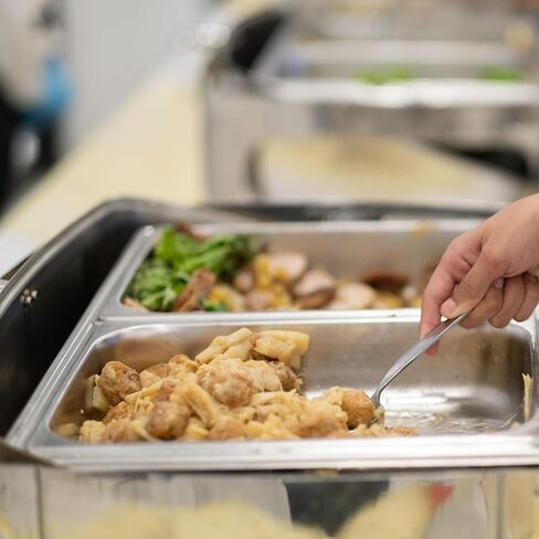 6 Pack Half Size Hotel Pans, 2.5 Inch Deep 1/2 Size Stainless Steel Steam Table Pans Half Pan Chafing Dishes for Buffet, Warmer Breading Trays Batter Pans for Hotel Party Catering Supplies in Kuwait