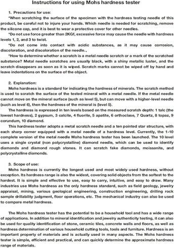 Mohs Hardness Test Kit, Mohs Hardness Picks, 1-10 Scratch Tester with Gold Ten-Pointed Star Design, Quick Testing and Easy to Operate for Gem Jade Jewelry Rock and Mineral Testing in Kuwait