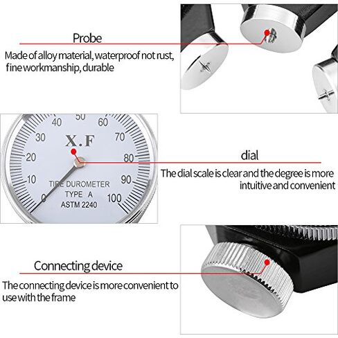 Rubber Hardness Tester, Shore Type O Rubber Tire Durometer Hardness Tester Meter 0-100 HA (O Type) in Saudi Arabia