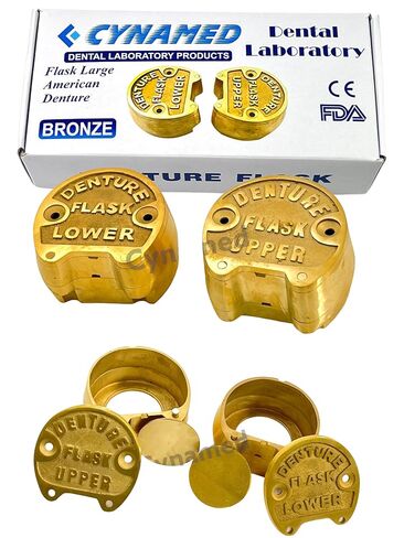 Premium Dental Laboratory Lab Spring Press Compress W/Two Brass Denture Flask (Cynamed) in Saudi Arabia