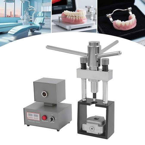 400W Dental Flexible Denture Machine, 110V Invisible Denture Molding Machine with Hot Press & Picking Stick, Digital Display Dental Injection System for Dentistry and Clinics in Kuwait