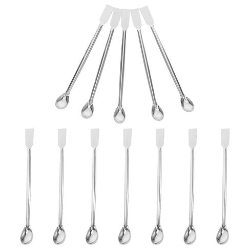 12pcs Stainless Steel Laboratory Stirring Spoons Square Thickened Heads 20cm Lab Utensils for Mixing and Sampling in Scientific and Industrial Use in Saudi Arabia