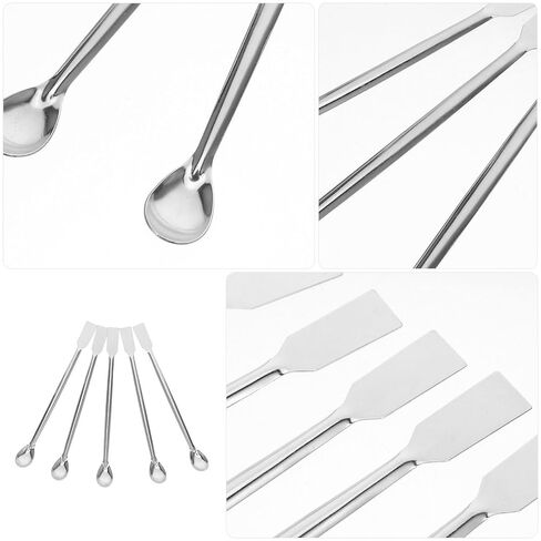 12pcs Stainless Steel Laboratory Stirring Spoons Square Thickened Heads 20cm Lab Utensils for Mixing and Sampling in Scientific and Industrial Use in Saudi Arabia
