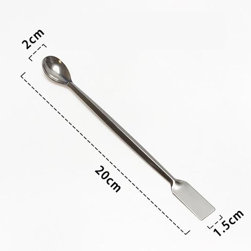 10 Pcs 20cm Stainless Steel Lab Spoons Lab Mixing Spatulas Laboratory Scoops Spoons Micro Scoops Science Laboratory Spoons in Saudi Arabia