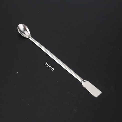 10 Pcs 20cm Stainless Steel Lab Spoons Lab Mixing Spatulas Laboratory Scoops Spoons Micro Scoops Science Laboratory Spoons in Saudi Arabia