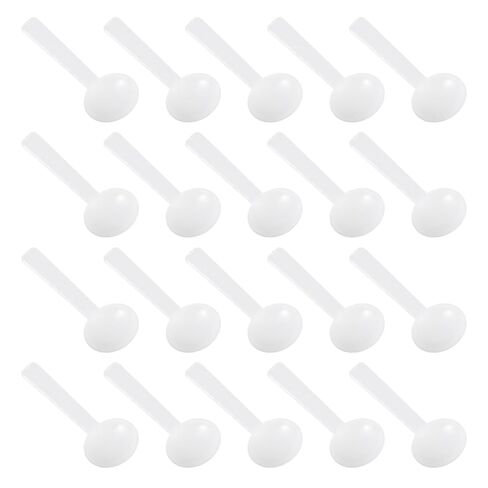 100 قطعة من ملاعق قياس صغيرة من البلاستيك الأبيض من ديديسيون، مجارف صغيرة للاستعمال مرة واحدة من مادة البولي بروبيلين لأخذ عينات المسحوق والوزن في الاستخدام العلمي والصناعي in Kuwait