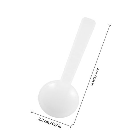 100 قطعة من ملاعق قياس صغيرة من البلاستيك الأبيض من ديديسيون، مجارف صغيرة للاستعمال مرة واحدة من مادة البولي بروبيلين لأخذ عينات المسحوق والوزن في الاستخدام العلمي والصناعي in Kuwait