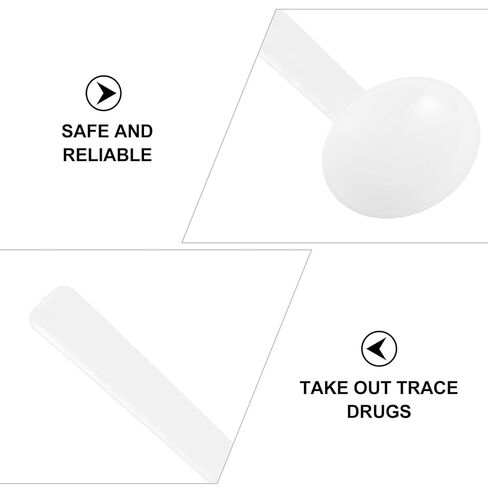 100 قطعة من ملاعق قياس صغيرة من البلاستيك الأبيض من ديديسيون، مجارف صغيرة للاستعمال مرة واحدة من مادة البولي بروبيلين لأخذ عينات المسحوق والوزن في الاستخدام العلمي والصناعي in Kuwait