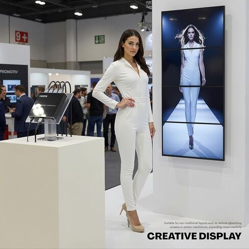 2x2 HDMI Video Wall Controller, Ultra HD 4K DVI TV Wall Processor, 1 in 4 Out, 180° Rotating, Edge Blending, RS232 & IR Remote Control for Projector Computer Monitor Gaming in Kuwait