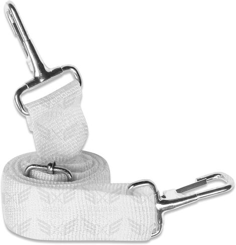 حقيبة وشاح Worthy Matron OES - مطرزة W.M. حقيبة حمل Regalia - جلد أبيض مع بطانة من الساتان وحزام كتف قابل للتعديل in Kuwait