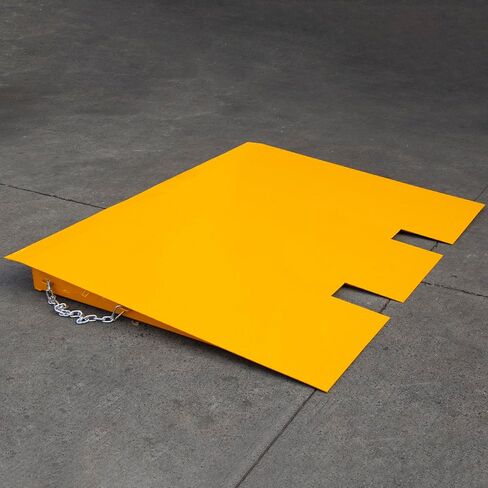 Heavy Duty Container Loading Ramp, Steel Dock Ramp with Diamond Plate, Forklift Compatible Shipping Container Ramp with Safety Chains for Warehouse & Dock Use in Kuwait