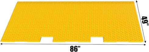 Heavy Duty Container Loading Ramp, Steel Dock Ramp with Diamond Plate, Forklift Compatible Shipping Container Ramp with Safety Chains for Warehouse & Dock Use in Kuwait