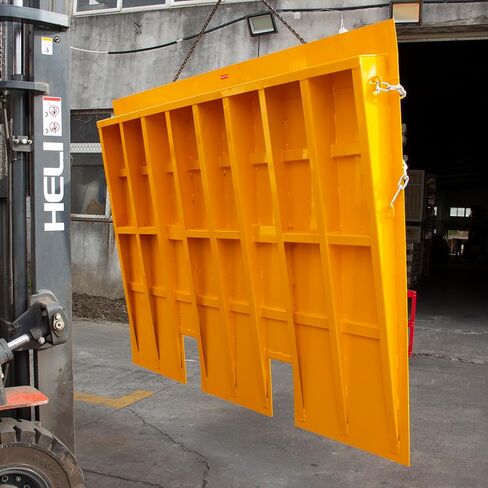 Heavy Duty Container Loading Ramp, Steel Dock Ramp with Diamond Plate, Forklift Compatible Shipping Container Ramp with Safety Chains for Warehouse & Dock Use in Kuwait