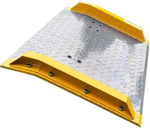 Dock Board, 3000 Lbs Capacity Heavy Duty Diamond Plate Dock Plate, Steel Curbs Design for Loading Dock, Pallet Jacks and Hand Trucks Use in Saudi Arabia