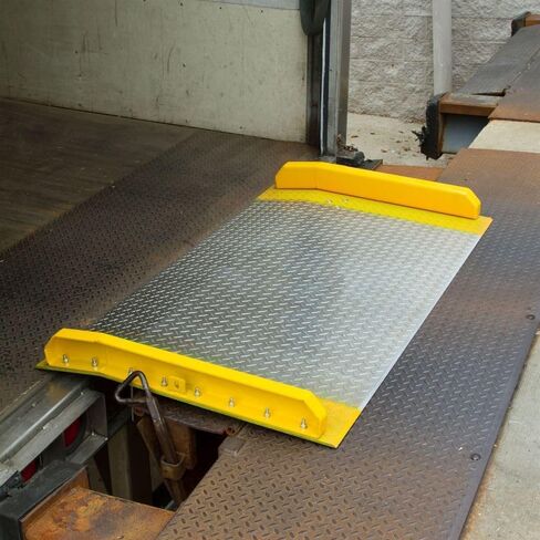 Dock Board, 3000 Lbs Capacity Heavy Duty Diamond Plate Dock Plate, Steel Curbs Design for Loading Dock, Pallet Jacks and Hand Trucks Use in Saudi Arabia