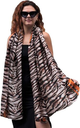 Trillion London® Silk Scarf| Blue Scarf | Silk Neck Scarf For Women | Lightweight Scarves for Ladies | Shawl Wraps | Suitable for Travelling & Gifting | Smooth Soft Finish | Size - 185cm * 85cm in Kuwait