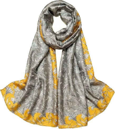 Trillion London® Silk Scarf| Blue Scarf | Silk Neck Scarf For Women | Lightweight Scarves for Ladies | Shawl Wraps | Suitable for Travelling & Gifting | Smooth Soft Finish | Size - 185cm * 85cm in Kuwait