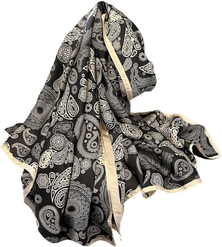 Trillion London® Silk Scarf| Blue Scarf | Silk Neck Scarf For Women | Lightweight Scarves for Ladies | Shawl Wraps | Suitable for Travelling & Gifting | Smooth Soft Finish | Size - 185cm * 85cm in Kuwait