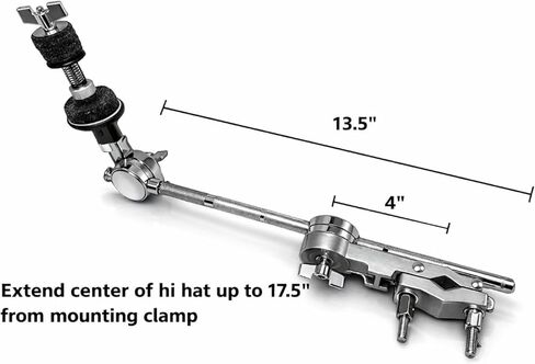 AIAS Auxiliary Hi-Hat Arm – Adjustable Drum Hardware Mount with Rotating Clamp for Remote Hi-Hat Cymbals in Kuwait