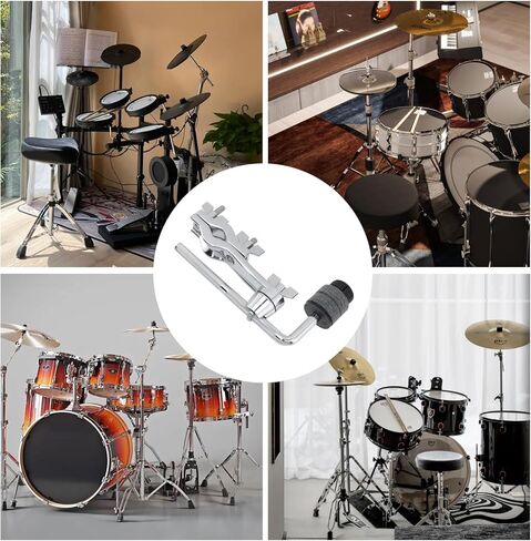 Oedema Drum Cymbal Arm Cymbal Stand Extension Arm with Clamp Holder Bracket Percussion Instrument Accessories for Music Instrument, Drum, Silver in Saudi Arabia