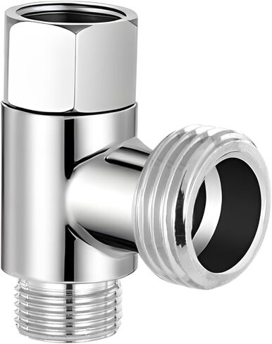 3/8 x 3/8 x 1/2 Compression Tee Connector, Stainless Steel T-Shaped 3 Way Water Line Splitter Adapter Angle Stop Valve Fitting for Bidet, Toilet, Faucet Installation in Saudi Arabia