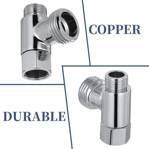 3/8 x 3/8 x 1/2 Compression Tee Connector, Stainless Steel T-Shaped 3 Way Water Line Splitter Adapter Angle Stop Valve Fitting for Bidet, Toilet, Faucet Installation in Saudi Arabia