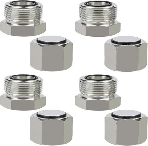 JIC 04 Hydraulic Cap and Plug Hose Tube and Pipe Fitting Kit, 37 Degree Pipe Fitting Kit Cap and Plug Kit(10 Sets） in Kuwait