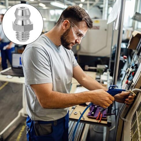 6 Pcs Stainless Steel Straight Grease Fitting, M6 x 1Mm Thread Hydraulic Metric Grease Fittings, Heavy-Duty Stainless Zerk Fitting, Portable Metric Zerk Fittings Accessories in Kuwait