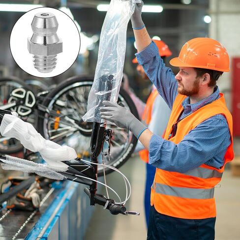 6 Pcs Stainless Steel Straight Grease Fitting, M6 x 1Mm Thread Hydraulic Metric Grease Fittings, Heavy-Duty Stainless Zerk Fitting, Portable Metric Zerk Fittings Accessories in Kuwait