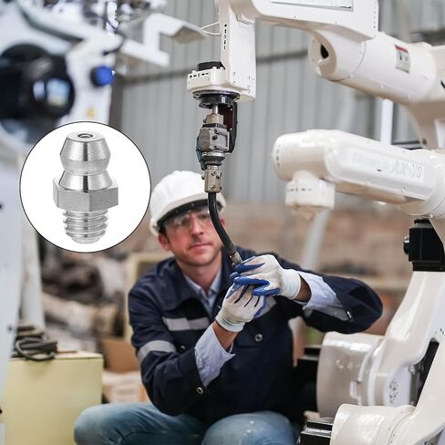 6 Pcs Stainless Steel Straight Grease Fitting, M6 x 1Mm Thread Hydraulic Metric Grease Fittings, Heavy-Duty Stainless Zerk Fitting, Portable Metric Zerk Fittings Accessories in Kuwait