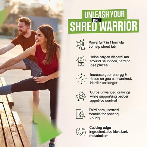 GLP-1 Shred Zone - حبوب إنقاص الوزن للنساء والرجال + دعم مثبط الشهية - يدعم المسارات الصحية المرتبطة بنشاط GLP-1 - مكمل حارق الدهون - 60 كبسولة in Kuwait