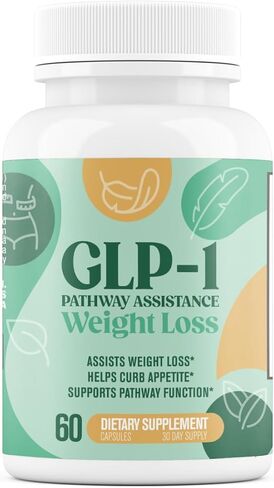 دعم فقدان الوزن GLP-1 - حارق الدهون للرجال والنساء - يدعم المسارات الصحية المرتبطة بنشاط GLP-1 + مكمل مثبط الشهية - 60 كبسولة للمساعدة في إنقاص الوزن in Kuwait