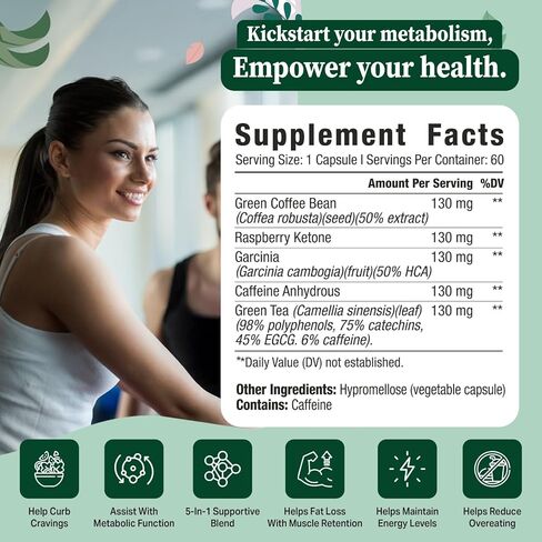 دعم فقدان الوزن GLP-1 - حارق الدهون للرجال والنساء - يدعم المسارات الصحية المرتبطة بنشاط GLP-1 + مكمل مثبط الشهية - 60 كبسولة للمساعدة في إنقاص الوزن in Kuwait