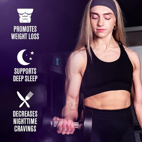 Jacked Factory Lean PM Night Time Burner، مكمل مساعد على النوم، ومثبط الشهية للرجال والنساء - 60 حبة نباتية خالية من المنشطات لفقدان الوزن in Kuwait