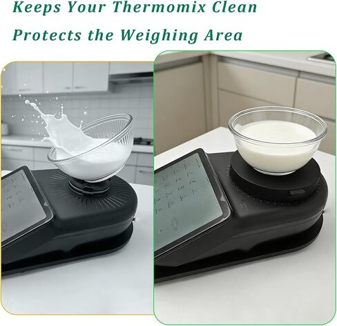 غطاء غبار لوعاء الوزن من السيليكون متوافق مع Thermomix TM7 لحماية الوزن، ويحافظ على نظافة منطقة الميزان ويمكن وزنه مباشرة على الملحقات العلوية المتوافقة مع Thermomix TM7 in Kuwait