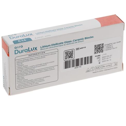 Aira 600115 DuraLux IPS e.max نوع كتل CAD inLab LT C1 C14 5/Pk in Kuwait