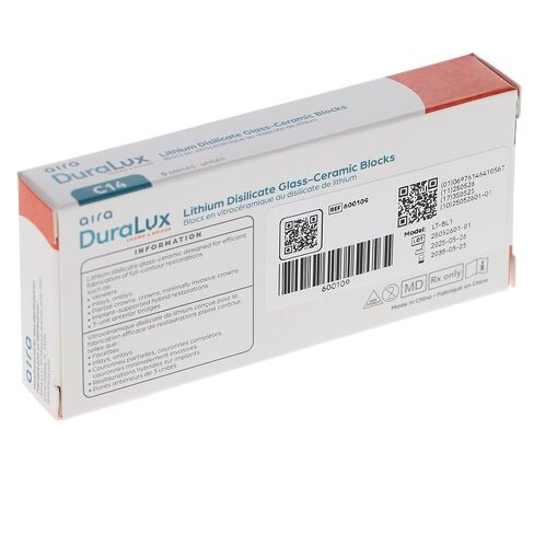 Aira 600109 DuraLux IPS e.max Type Blocks CAD inLab LT BL1 C14 5/Pk in Kuwait