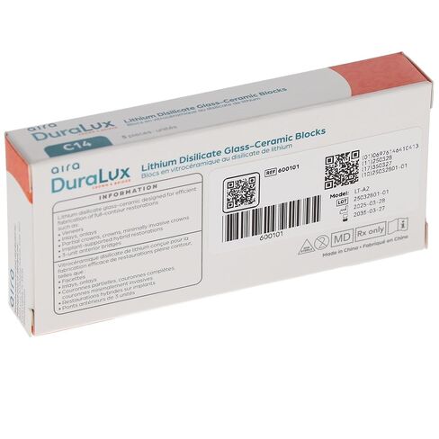 Aira 600101 DuraLux IPS e.max Type Blocks CAD inLab LT A2 C14 5/Pk in Kuwait