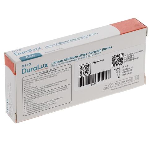 Aira 600111 DuraLux IPS e.max نوع كتل CAD inLab LT BL3 C14 5/Pk in Kuwait
